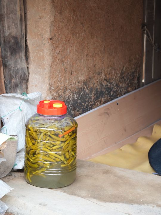 Pickles in a jar