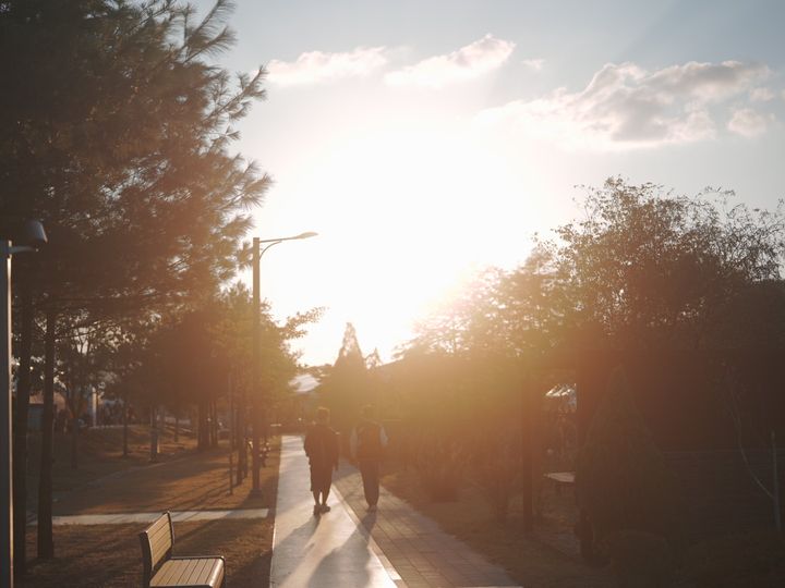 Walking into the sunset